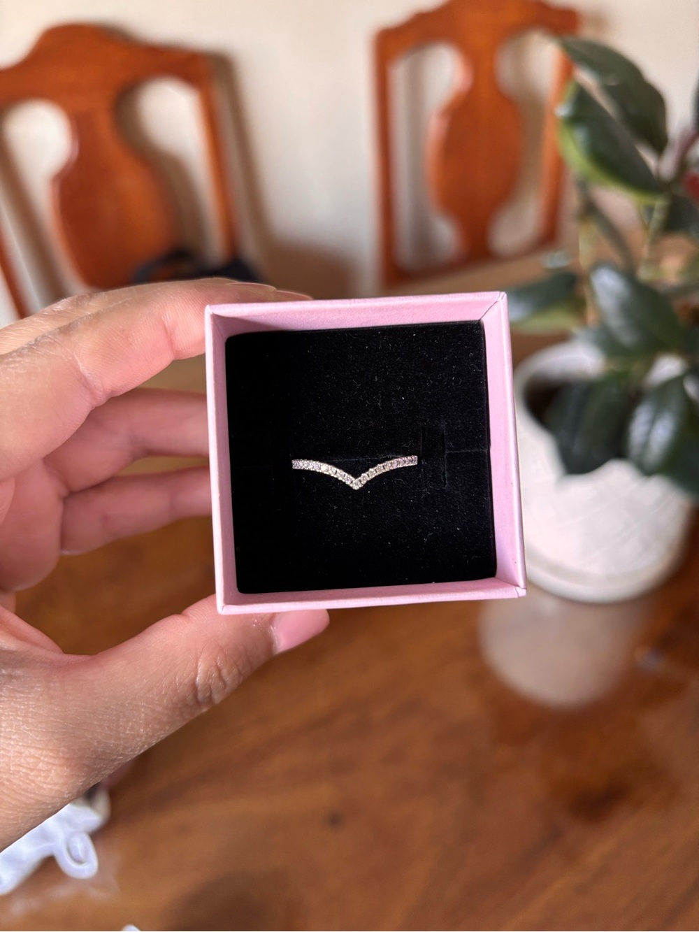 Pandora sparkle wishbone ring size 52